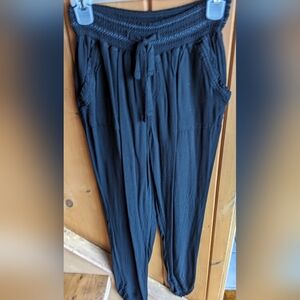 Rewash Black Bohemian Woman Joggers Size M Tapered Leg W/Pockets